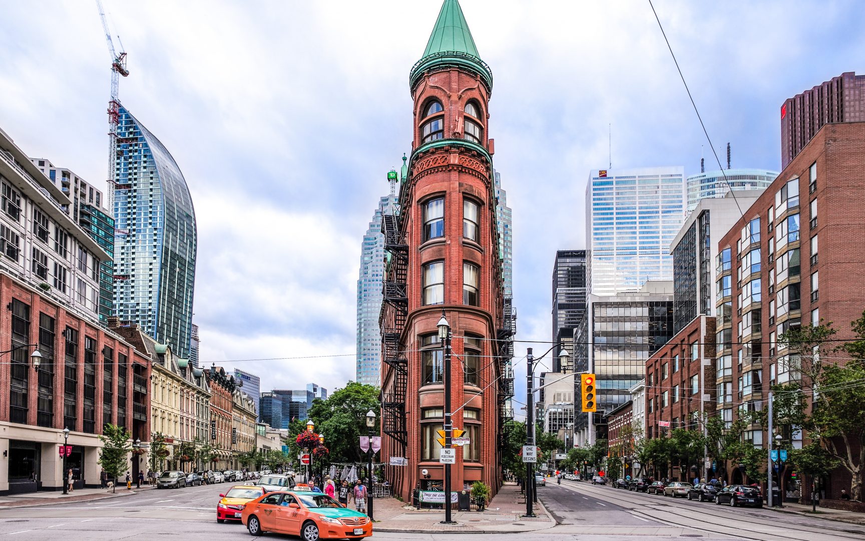 The Gooderham Building, also known as the Flatiron Building, is an historic office building at 49 Wellington Street East. Photo by Shane Carslake for SHANE.